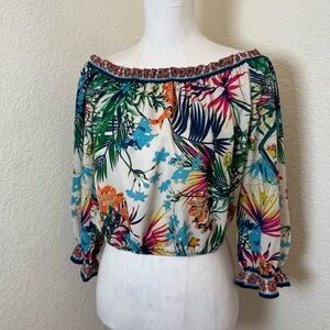 Flying Tomato Top S‎  Off Shoulder Crop NWT